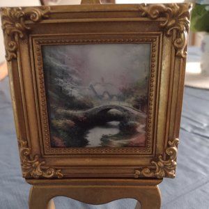 Thomas Kinkade Miniature of Brookside Hideaway Cottage with easel
